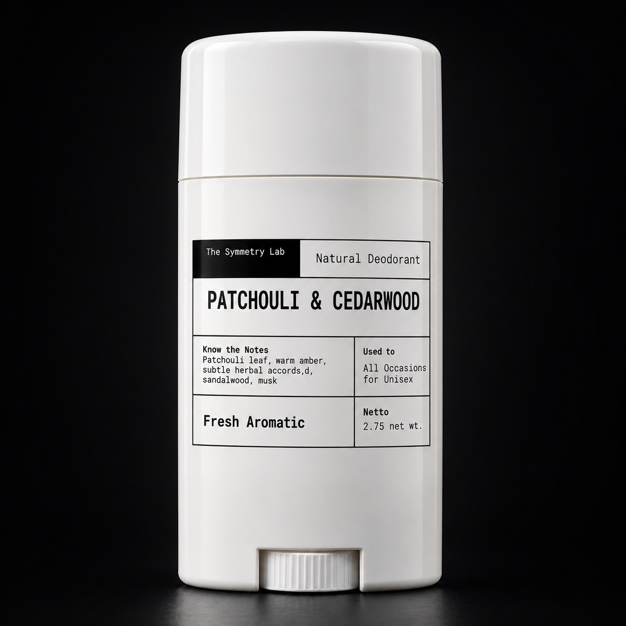 Natural Deodorant : Patchouli Cedarwood