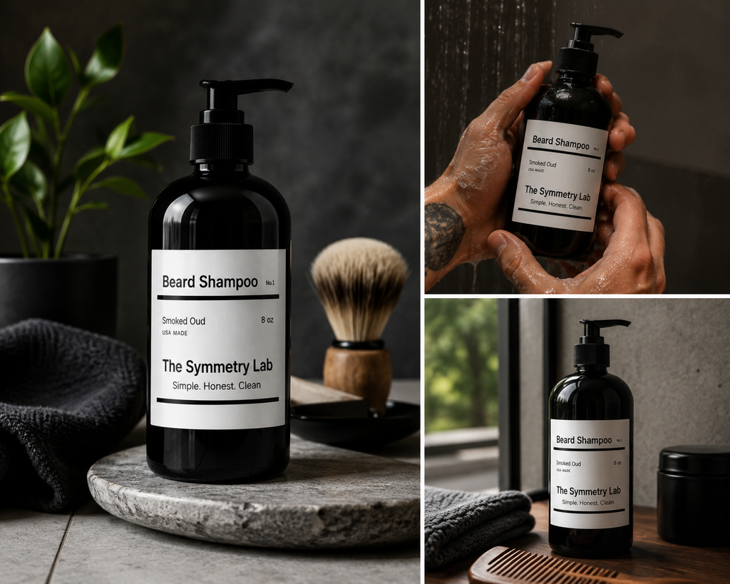 The Symmetry Lab Beard Shampoo – Smoked Oud | Premium Beard Cleanser for Men (Copy)
