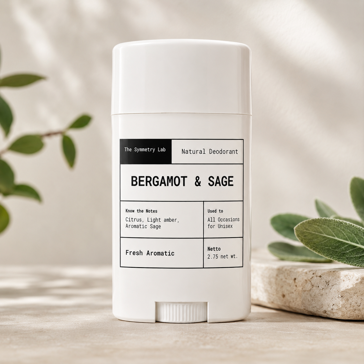 Natural Deodorant - Bergamot & Sage