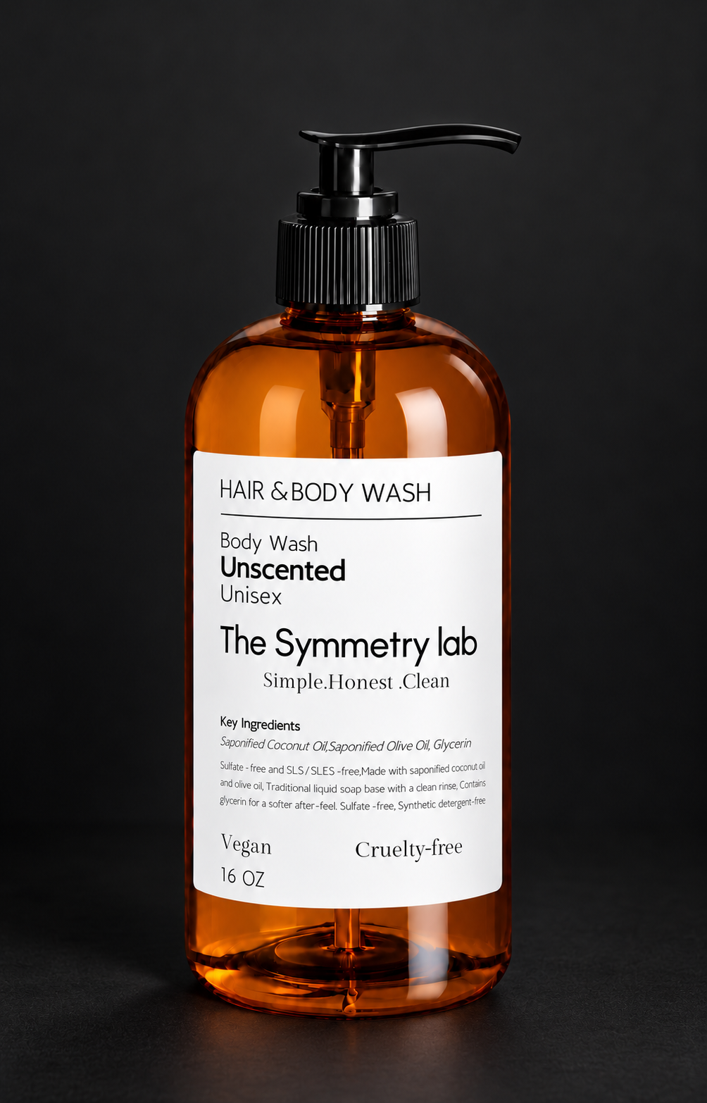 Unscented Body Wash – 16 oz | The Symmetry Lab