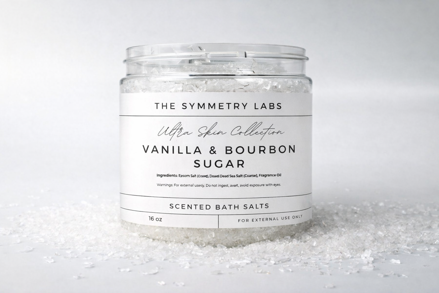 Vanilla & Bourbon Sugar Scented Bath Salts — Ultra Skin Collection