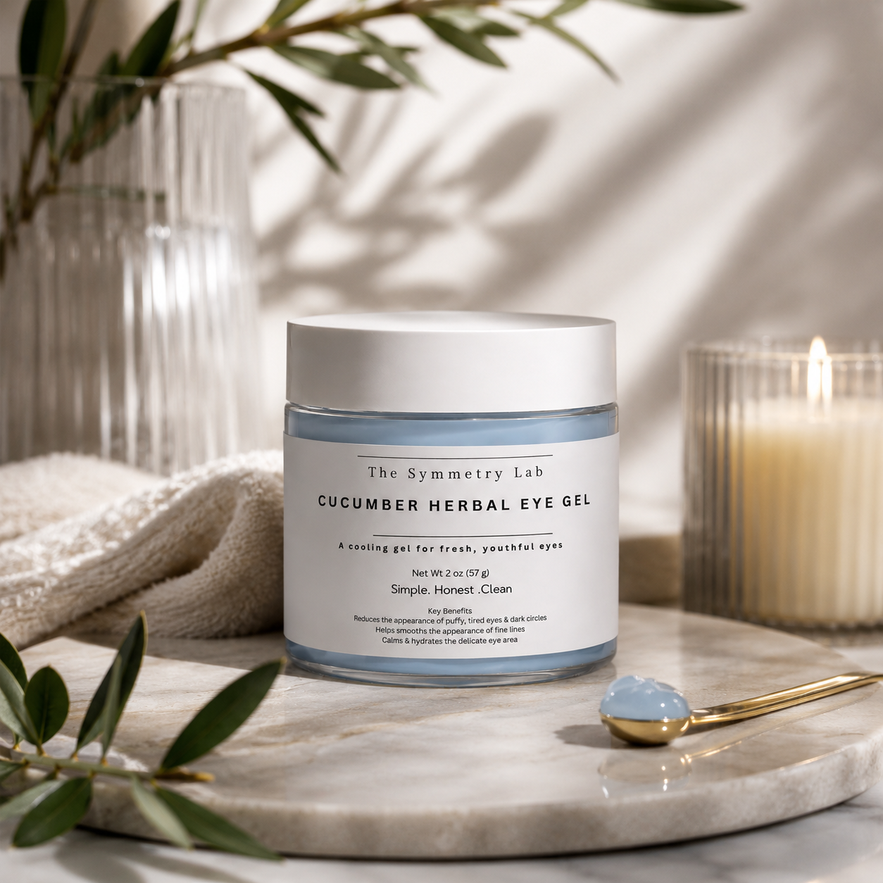 Cucumber Herbal Eye Gel - The Symmetry Lab