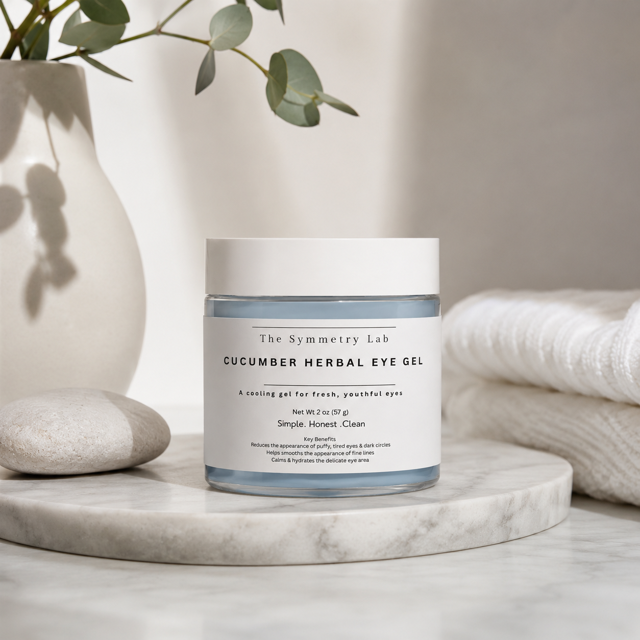 Cucumber Herbal Eye Gel - The Symmetry Lab