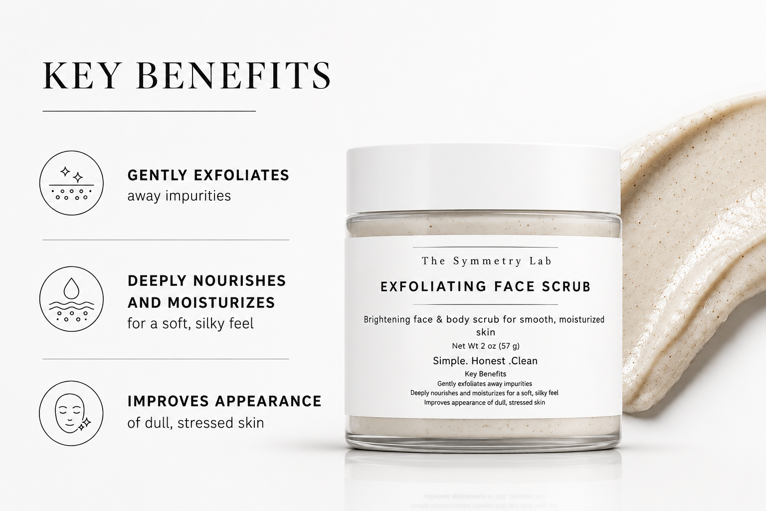 Exfoliating Face Scrub - The Symmetry Lab